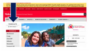 picture of the website showing where the translate button is