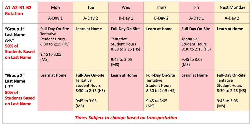 screen shot of the 7-12 schedule