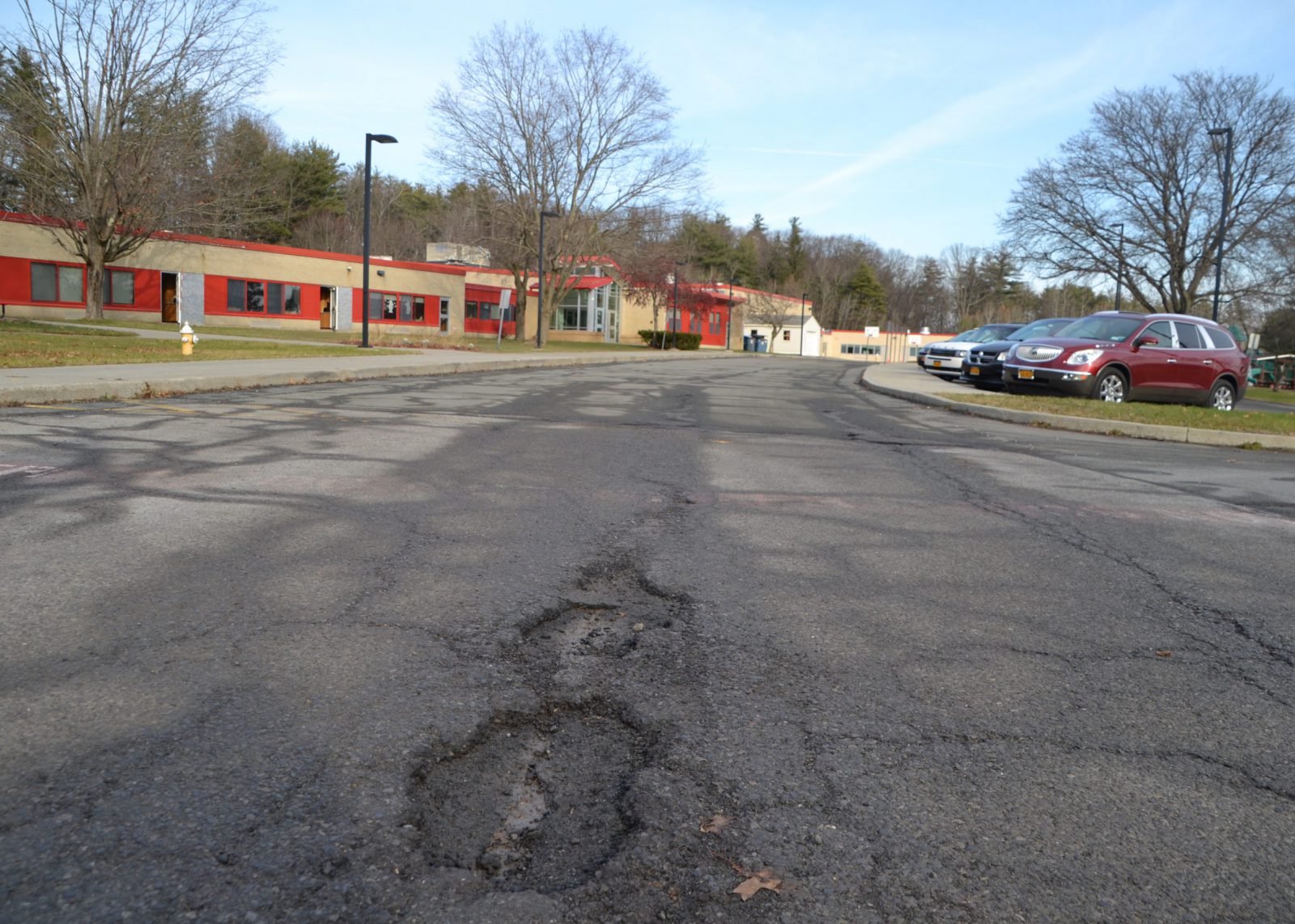 Pothole in the Rosendale roadway