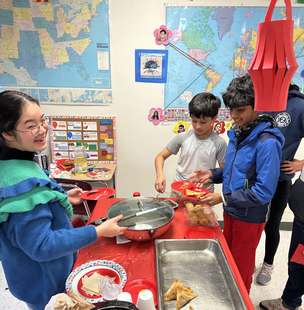 Students cooking