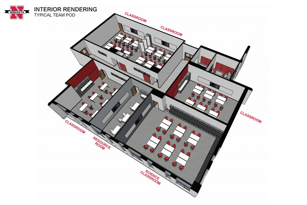 Rendering of Typical Team Pod