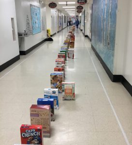 cereal boxes line birchwood