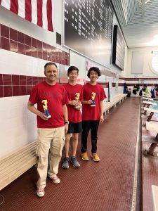 The SeaHawks, made up of Lincoln Rahner, Wesley Iwatake, Simon Harvey and mentor Robert Fountaine, won third in the Overall Triple Event category.