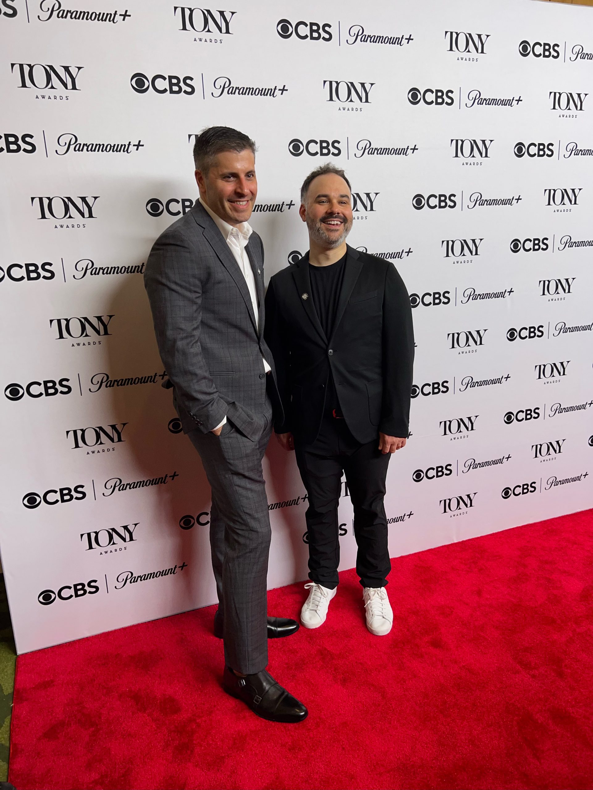 dominic fallacaro on the red carpet for tony awards