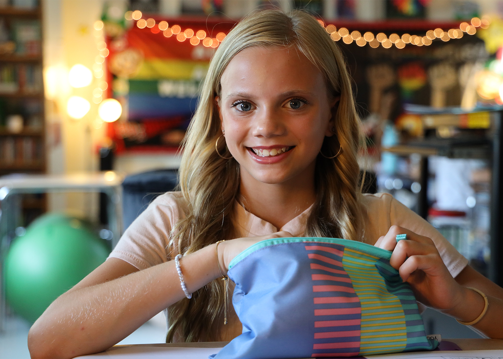 middle school student smiling