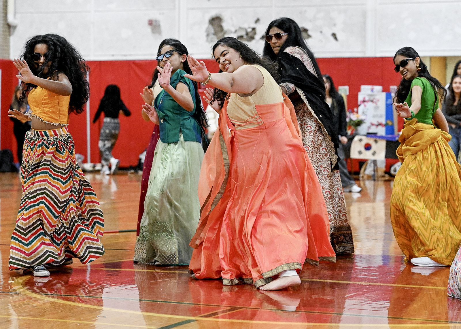 students dancing at the multicultural fair