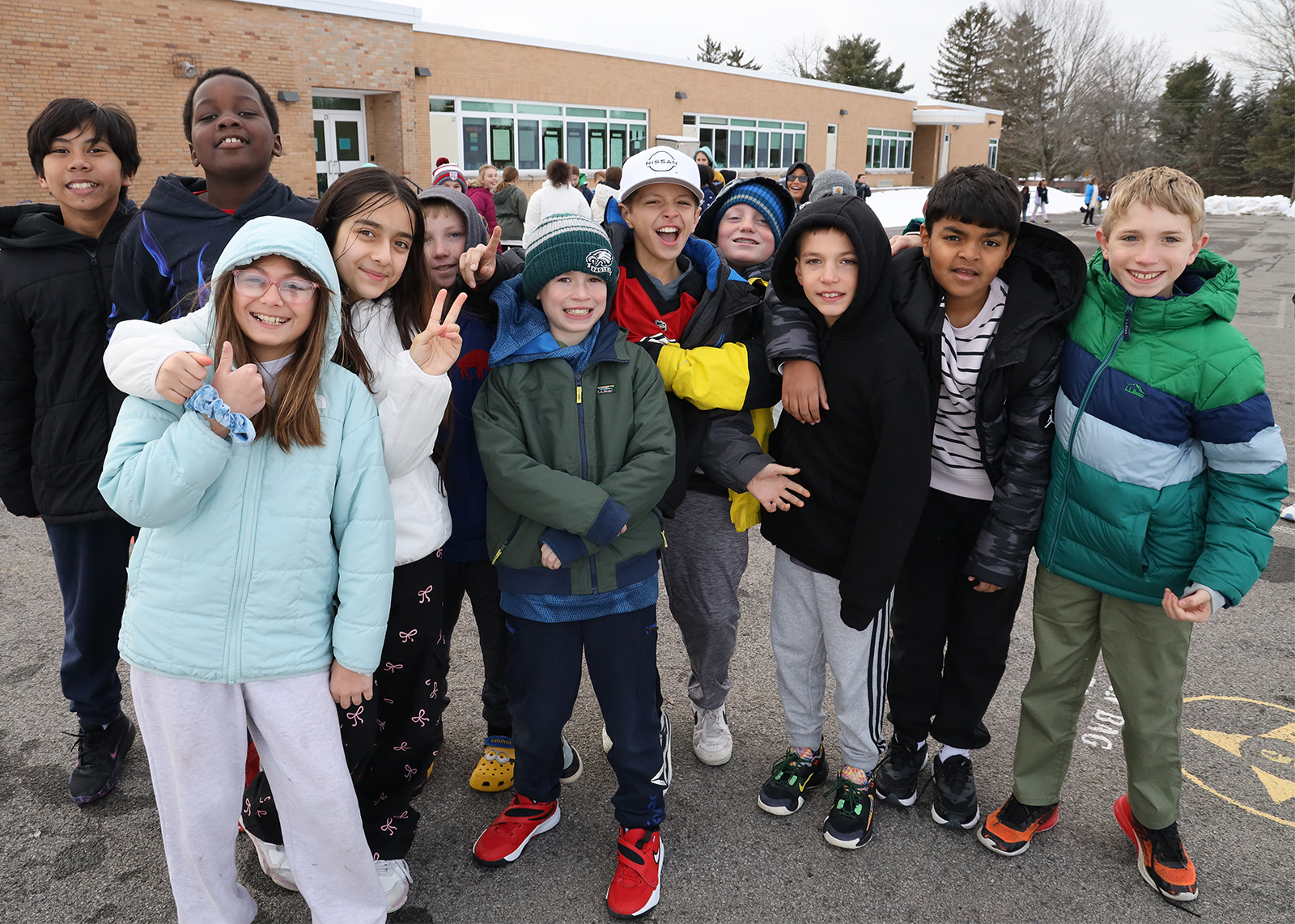 fifth graders at recess