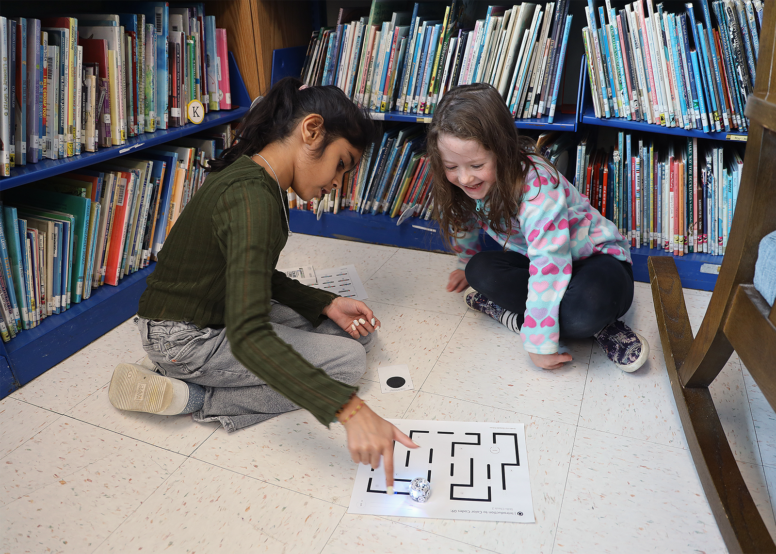 young students code Ozobots