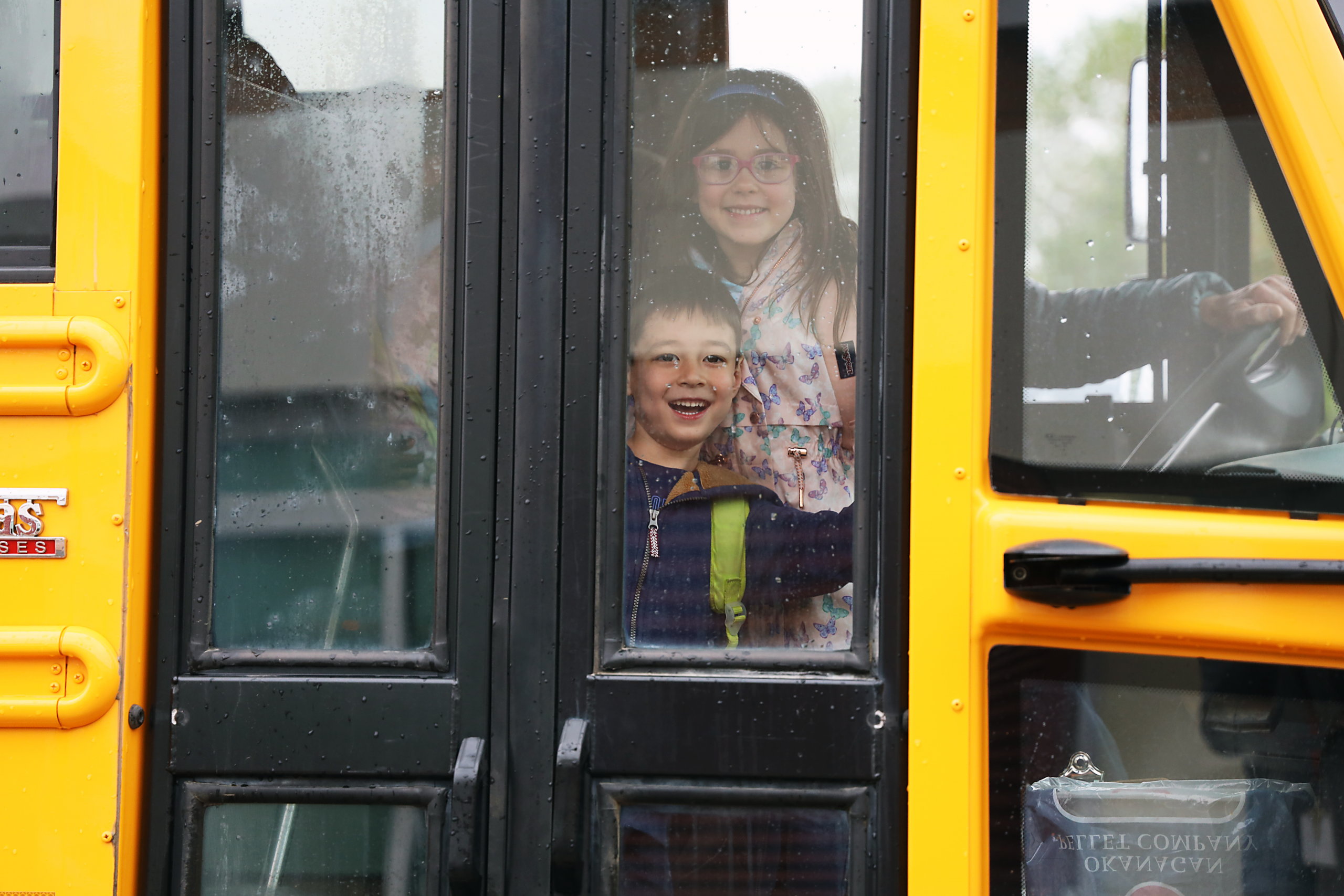 students on the bus at Craig