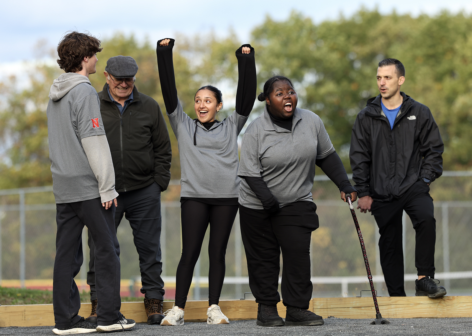 BocceSlider unified bocces team celebrates a point