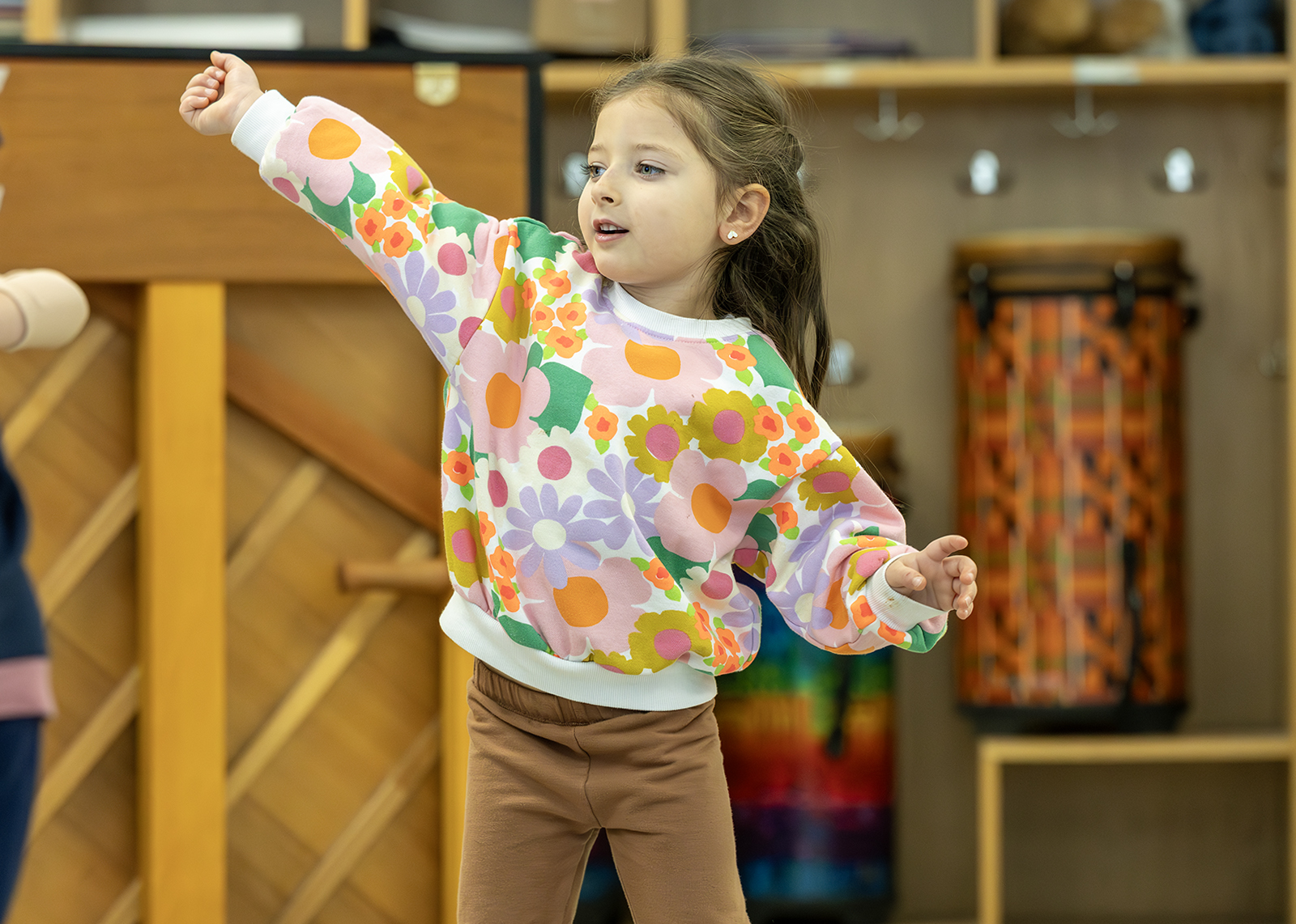 kindergartner at music