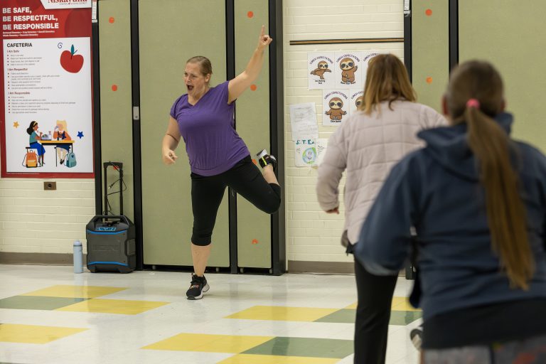 Continuing Education Zumba instructor leading a class