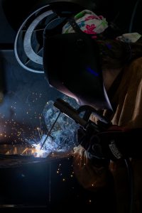 Niskayuna student welding.