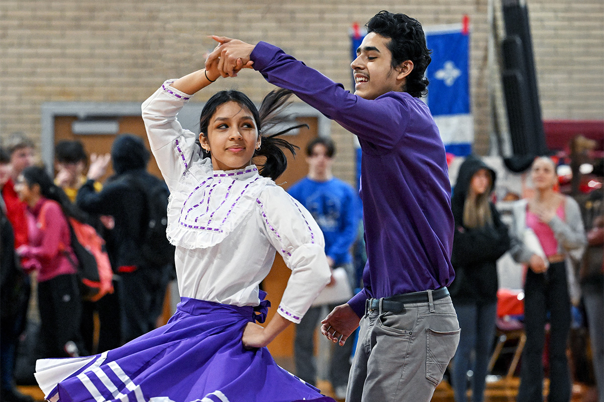 Students dance during Niskayuna International Night.