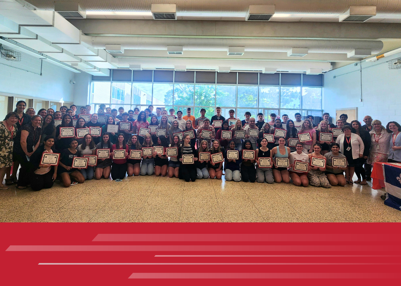 group of students awarded a seal of biliteracy