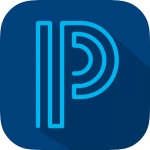 Powerschool logo, a large P.