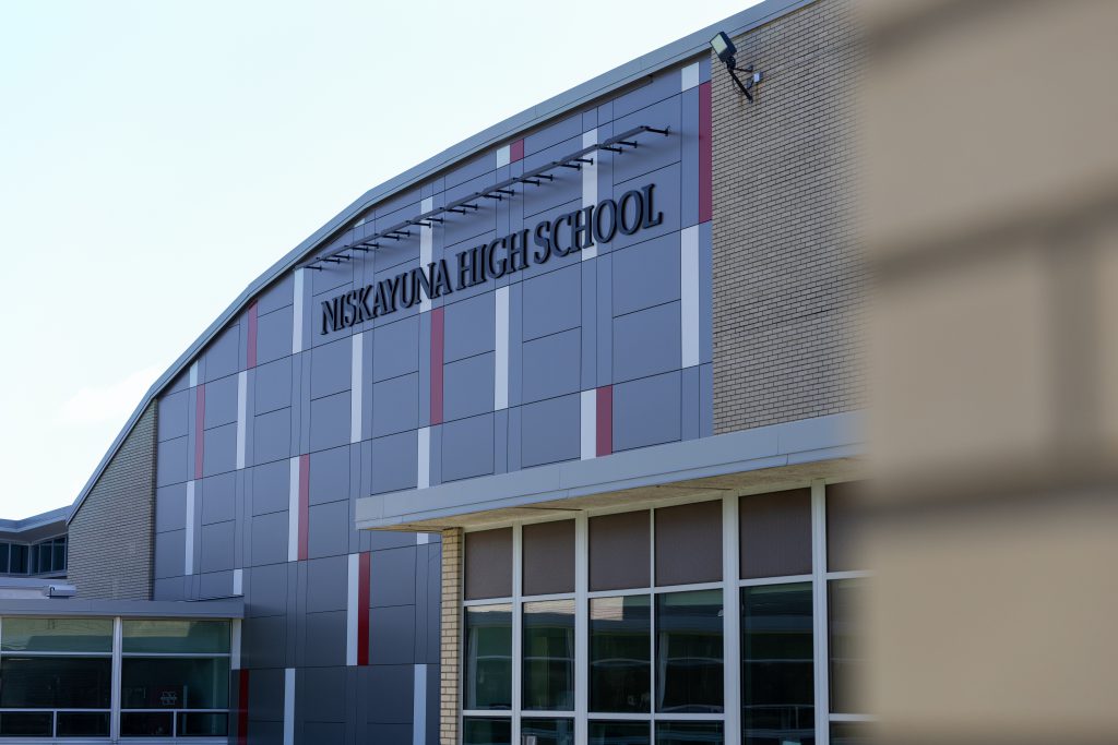 Exterior of Niskayuna High School.