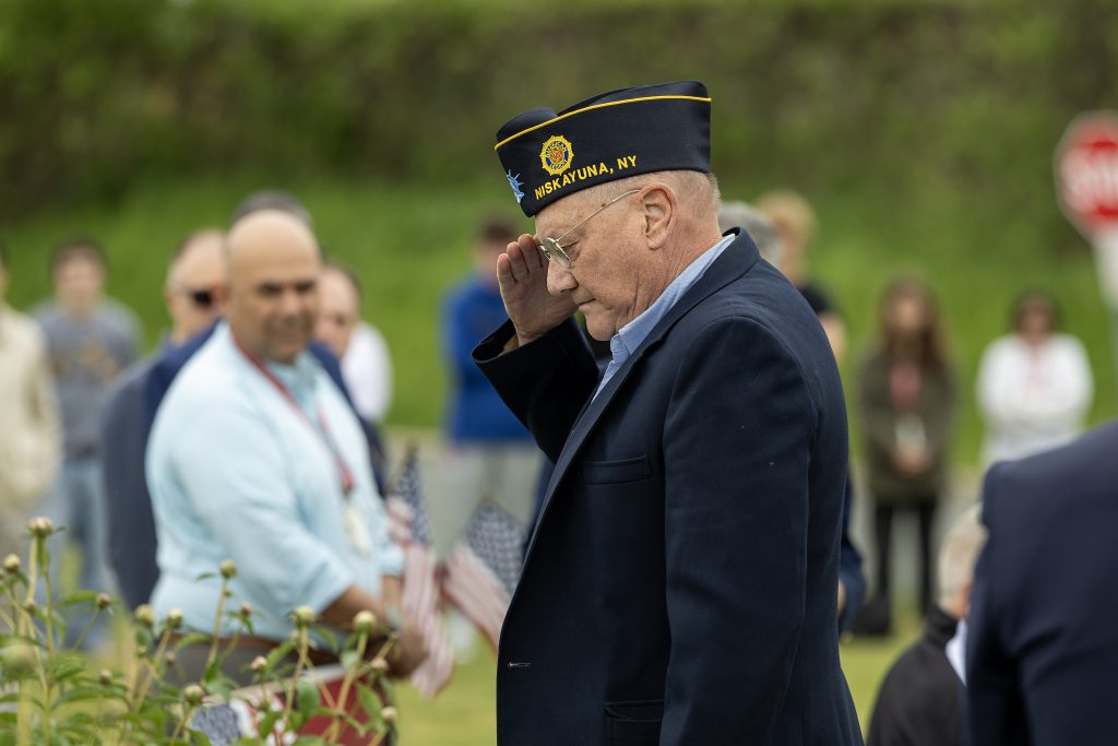 Veteran saluting